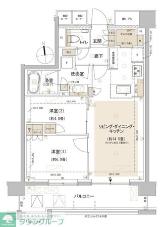 パークホームズ東中野の物件間取画像